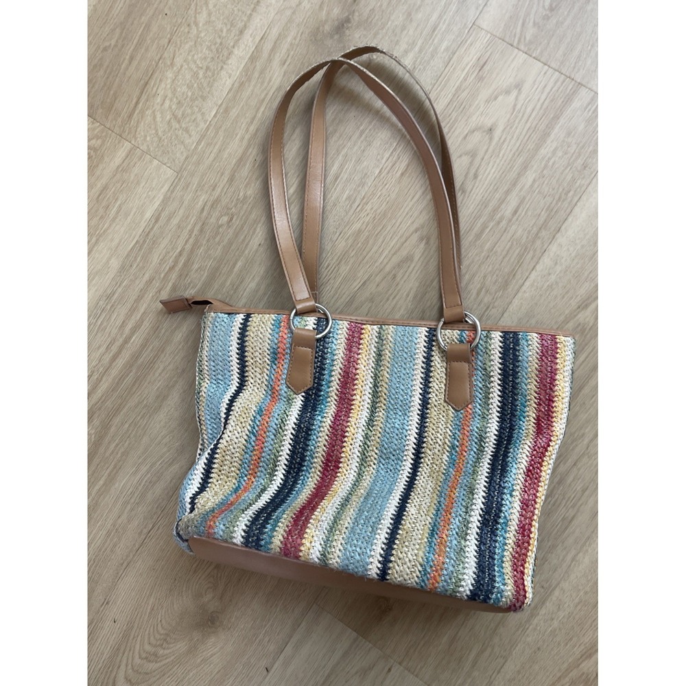 Bueno Multicolored Stripe Tote Bag Shoulder Bag Purse